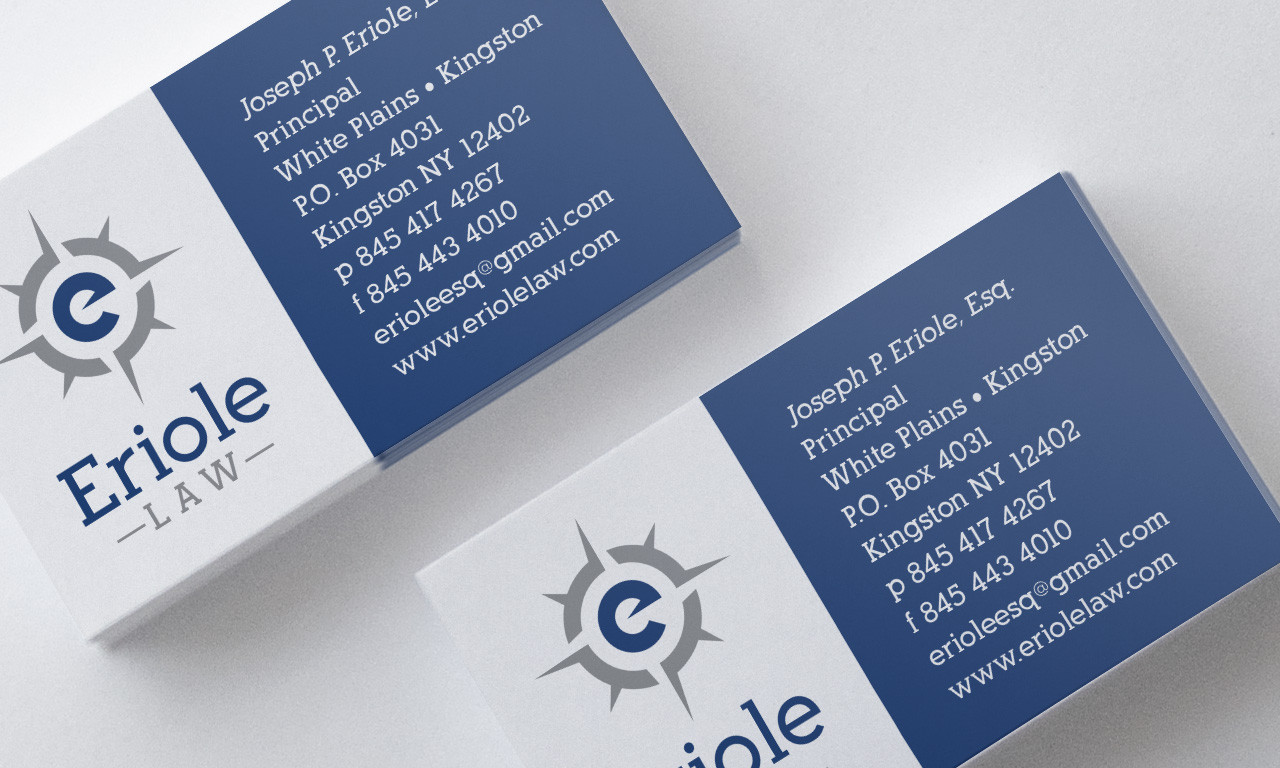 Eriole Law Cards, designed by Query Creative in the Hudson Valley