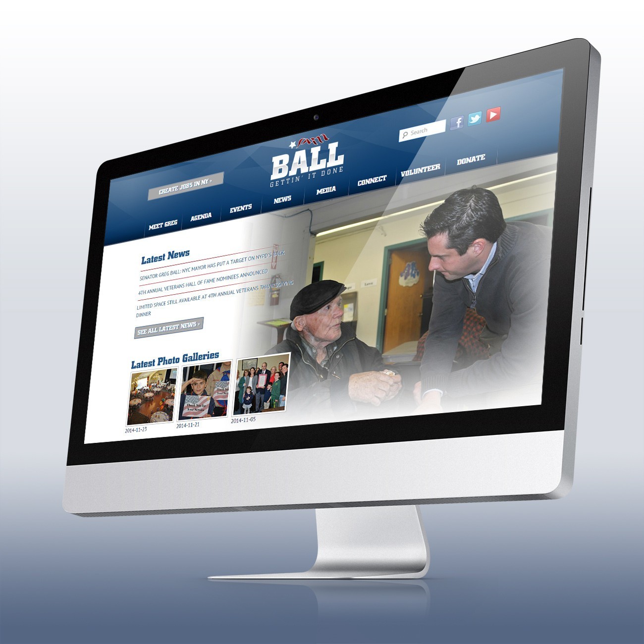 Greg Ball for NY Website, designed by Query Creative in the Hudson Valley