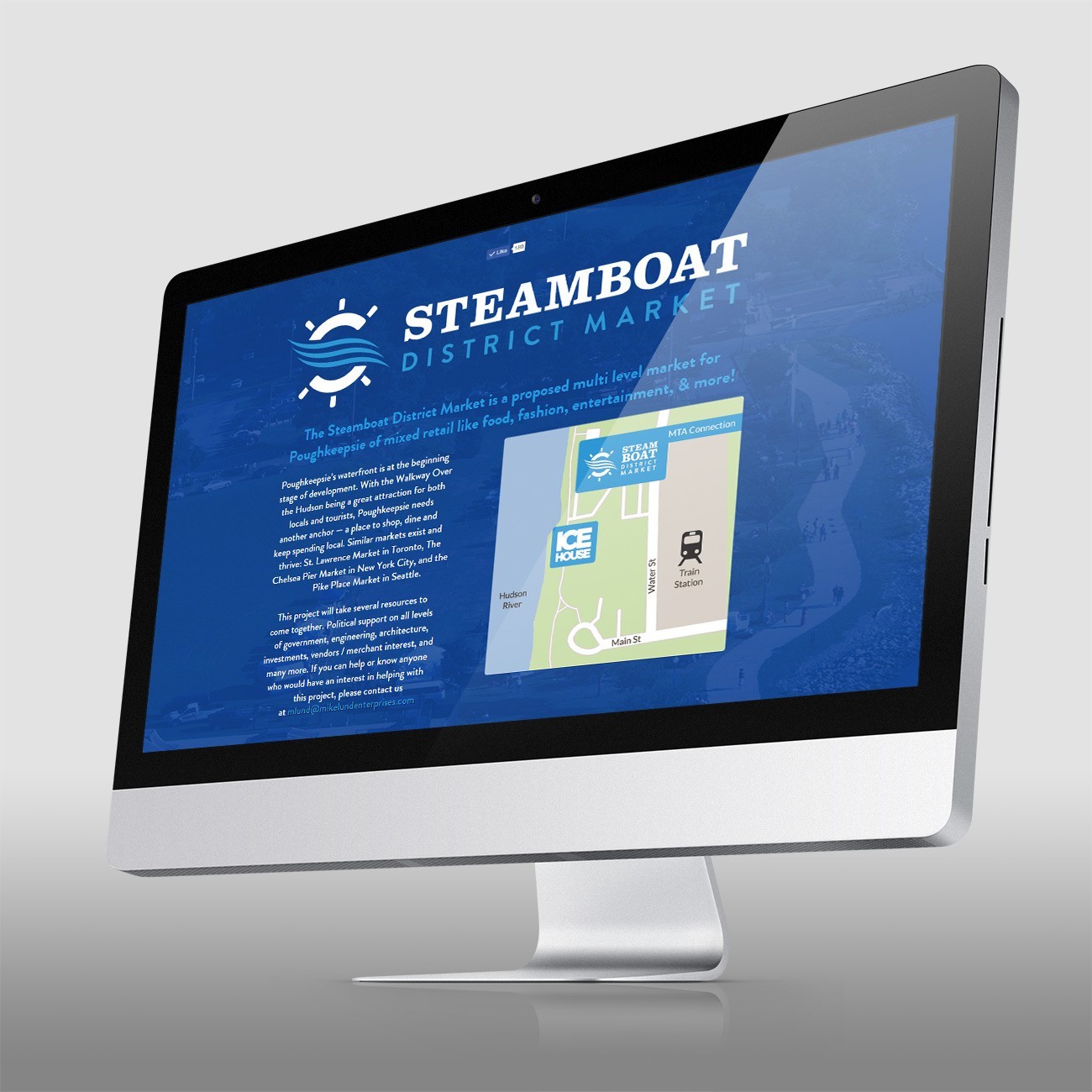 Steamboat District Market Website, designed by Query Creative in the Hudson Valley
