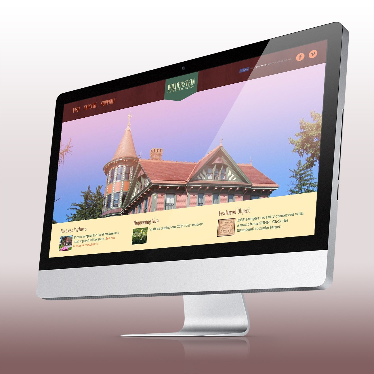Wilderstein Historic Site Website, designed by Query Creative in the Hudson Valley